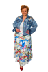 Plus size bavlnená sukňa - leto